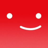 user profile red smiley face